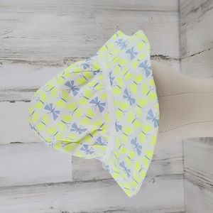 Gymboree neon yellow blue butterfly sunhat bucket hat with chin strap Size 2T/3T